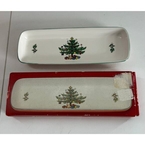 NIKKO Christmas Happy Holidays Mint Tray 9-Inches, Japan - Picture 2 of 6